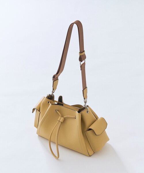 RIVE DROITE（リヴドロワ）の「【収納力抜群】2WAYサイドポケット巾着ショルダー（ショルダーバッグ・レディース・ホワイト/ベージュ/ブラウン・FREE）」の9枚目の写真