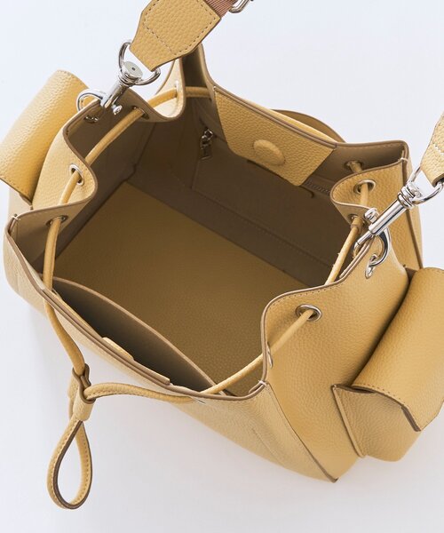 RIVE DROITE（リヴドロワ）の「【収納力抜群】2WAYサイドポケット巾着ショルダー（ショルダーバッグ・レディース・ホワイト/ベージュ/ブラウン・FREE）」の12枚目の写真