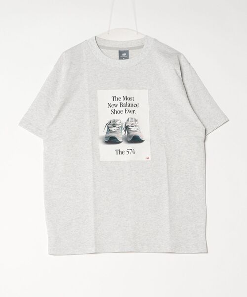 NEW BALANCE（ニューバランス）の「new balance/574広告Tシャツ（Tシャツ/カットソー・メンズ・ブラック/グレー・M/L）」の2枚目の写真