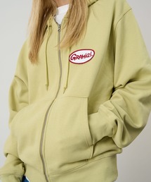 OVAL PATCH ZIP HOODED SWEATSHIRT|オーバルパッチジップフーデッドスウェットシャツ