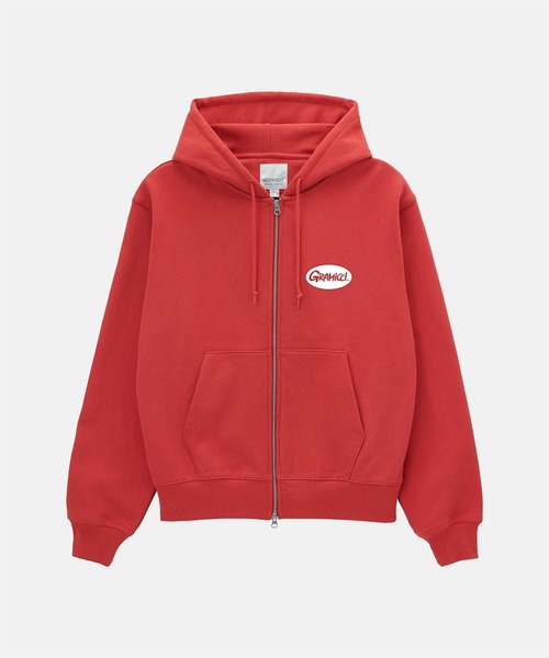 Gramicci（グラミチ）の「OVAL PATCH ZIP HOODED SWEATSHIRT｜オーバルパッチジップフーデッドスウェットシャツ（パーカー・メンズ・ライム/レッド/ヘザーグレー/ブラック・S/M/L/XL/XXL）」の13枚目の写真