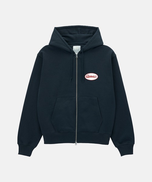 Gramicci（グラミチ）の「OVAL PATCH ZIP HOODED SWEATSHIRT｜オーバルパッチジップフーデッドスウェットシャツ（パーカー・メンズ・ライム/レッド/ヘザーグレー/ブラック・S/M/L/XL/XXL）」の15枚目の写真