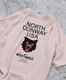 WILD THINGS（ワイルドシングス）の「限定展開 WILD THINGS×FREAK'S STORE/ワイルドシングス 別注 ビッグシルエット 山猫モチーフ バック刺繍ワッペンデザイン Tシャツ（Tシャツ/カットソー）」