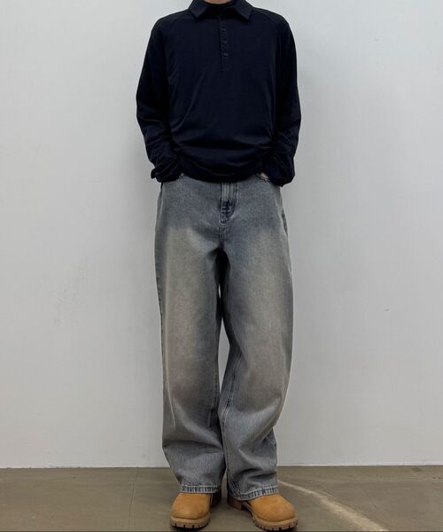 TOFFEE(トフィー)の「ロングフェイドデニムパンツ (ブルー)(デニムパンツ・メンズ・その他・SMALL/MEDIUM/LARGE/X-LARGE)」の9枚目の写真