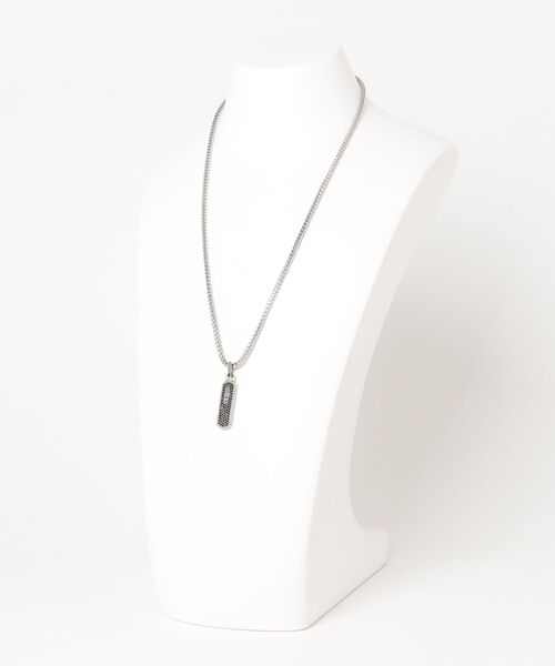 Guess(ゲス)の「SAILOR KNOT 21" Small Pave Tag Necklace アクセサリー ネックレス(ネックレス・メンズ・シルバー・ONE SIZE)」の3枚目の写真