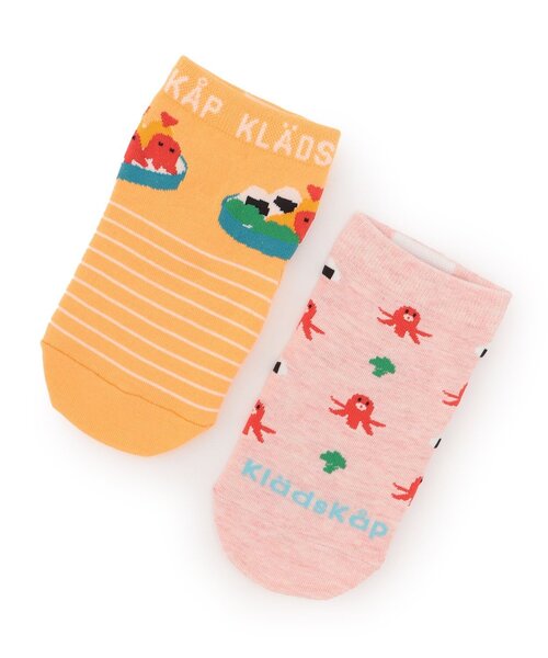 kladskap（クレードスコープ）の「2足セットお弁当ショートソックス（ソックス/靴下・キッズ・イエロー/ブルー・M(16-18cm)/S(13-15cm)/L(18-20cm)/11-13cm）」の2枚目の写真