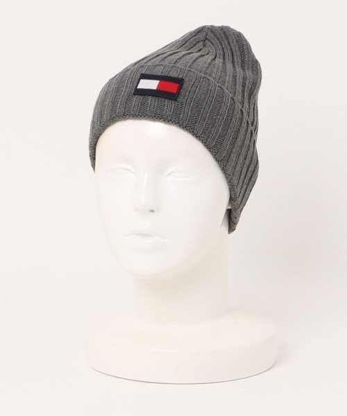 TOMMY HILFIGER(トミーヒルフィガー)の「TOMMY HILFIGER ニットキャップ(ニットキャップ/ビーニー・メンズ・ブラック/ヘザーチャコール/スカイブルー系・FREE)」の2枚目の写真