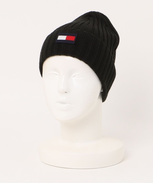 TOMMY HILFIGER(トミーヒルフィガー)の「TOMMY HILFIGER ニットキャップ(ニットキャップ/ビーニー・メンズ・ブラック/ヘザーチャコール/スカイブルー系・FREE)」の1枚目の写真