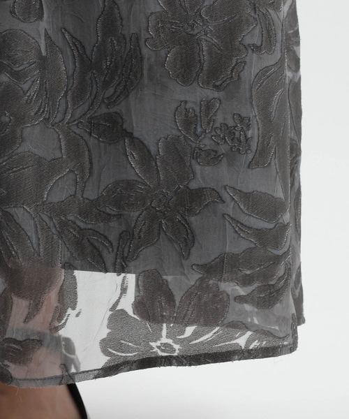 Andemiu（アンデミュウ）の「オパールフラワーフレアスカート639315（スカート・レディース・チャコールグレー/アイボリー/ライトブルー・FREE）」の22枚目の写真