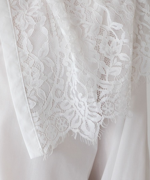 r.（アールドット）の「キャンディスリーブ　レース衿ブラウス（シャツ/ブラウス・レディース・ブラック/ホワイト・FREE）」の15枚目の写真