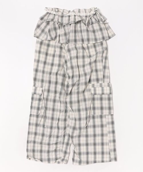 EMODA(エモダ)の「WRAP FRILL SET NYLON PT(その他パンツ・レディース・アイボリー/グレー・FREE)」の1枚目の写真