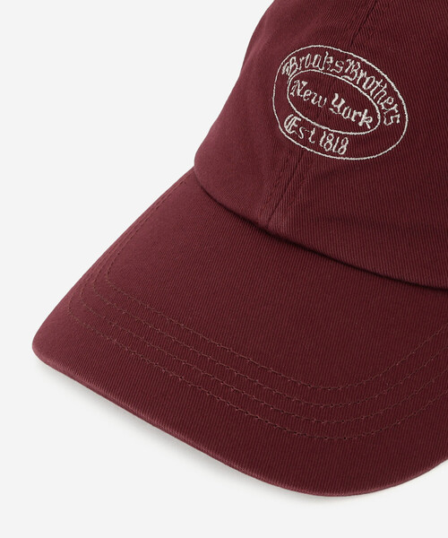 BROOKS BROTHERS（ブルックスブラザーズ）の「Brooks Brothers |〈別注〉コットンツイル ベースボールキャップ BORDEAUX UNISEX（キャップ・レディース・レッド系その他・ONE）」の6枚目の写真