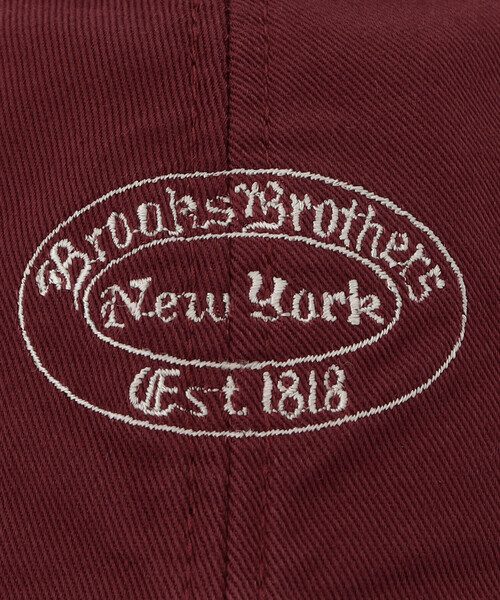 BROOKS BROTHERS（ブルックスブラザーズ）の「Brooks Brothers |〈別注〉コットンツイル ベースボールキャップ BORDEAUX UNISEX（キャップ・レディース・レッド系その他・ONE）」の8枚目の写真