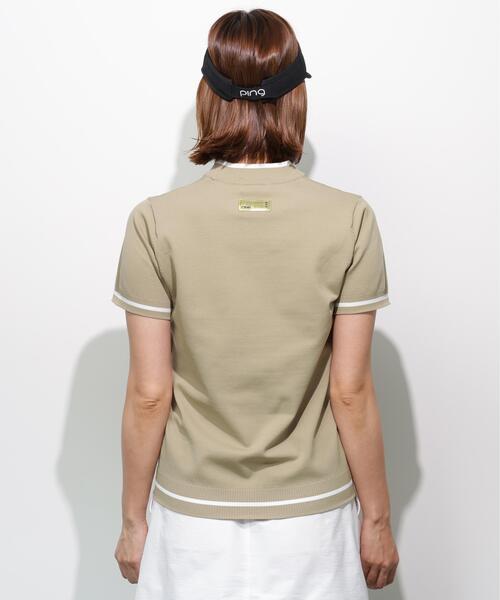 PING 半袖ハイネックニット Mr.PING LLサイズ PING APPAREL】Mr.PINGジャカード半袖ハイネックニット ＜GOLD