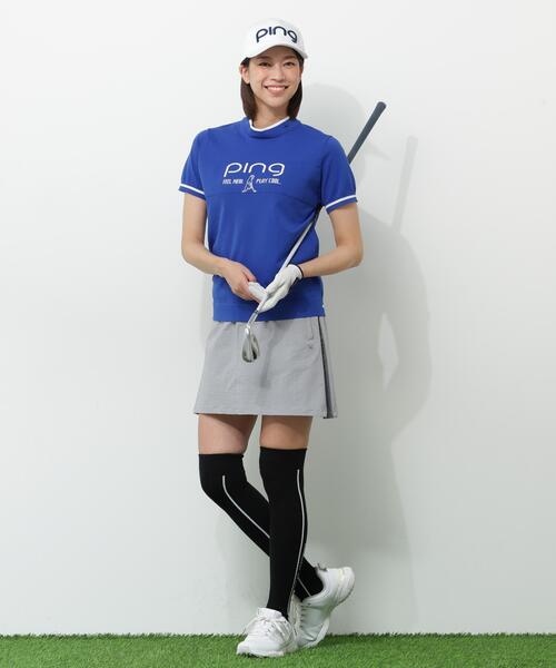 PING APPAREL】Mr.PINGジャカード半袖ハイネックニット ＜GOLD