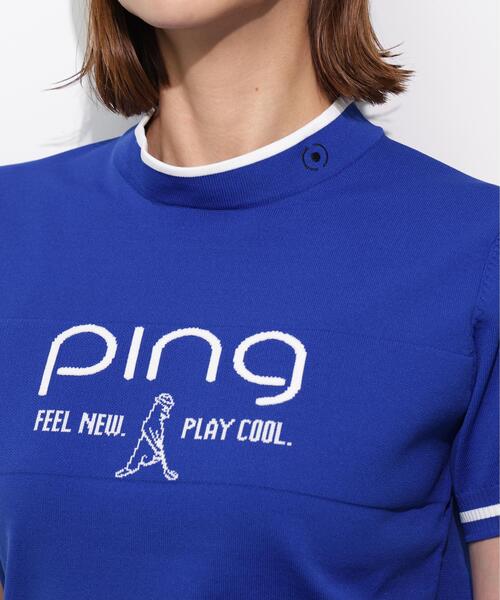PING(ピン)の「【PING APPAREL】Mr.PINGジャカード半袖ハイネックニット <GOLD> (LADIES)(ニット/セーター・レディース・ブルー/ベージュ/ネイビー・L/LL/M/S)」の19枚目の写真