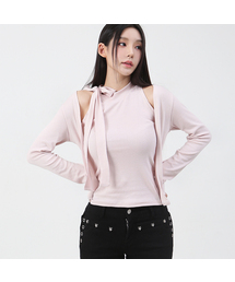 CATTLINE（カトリン）の「ネックマフラー スリーブレスカーディガンセット（カーディガン/ボレロ）」