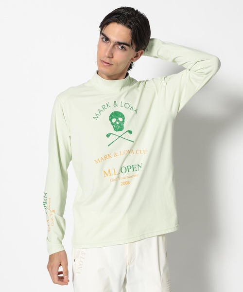 MARK & LONA(マークアンドロナ)の「Conquest Performance Mock Neck(Tシャツ/カットソー・メンズ・ホワイト/ライム・46/48)」の2枚目の写真