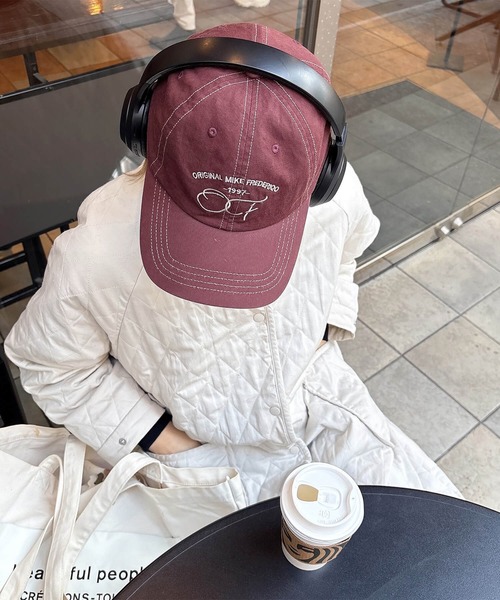 ISOOK(アイスー)の「刺繍ロゴキャップ(comochi select) / 刺繍キャップ ベースボールキャップ ロゴキャップ 古着風 ブラウン(キャップ・レディース・ブラウン・FREE)」の8枚目の写真