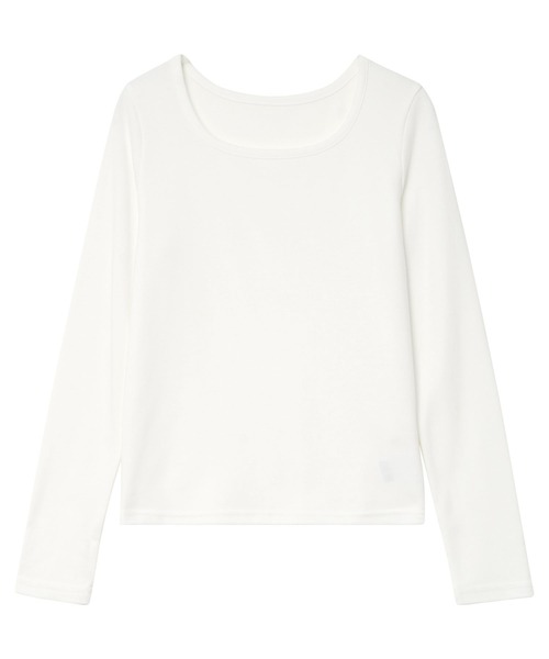 KOBE LETTUCE（コウベレタス）の「[ 選べる2タイプ ] スムースカットソーロンT（Tシャツ/カットソー・レディース・オフホワイト/アイボリー系1/アイボリー系/ブラック系/ホワイト系/ブラック・M/M1）」の19枚目の写真