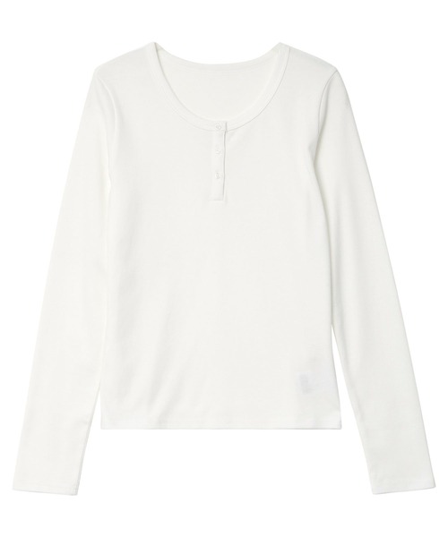 KOBE LETTUCE（コウベレタス）の「[ 選べる2タイプ ] スムースカットソーロンT（Tシャツ/カットソー・レディース・オフホワイト/アイボリー系1/アイボリー系/ブラック系/ホワイト系/ブラック・M/M1）」の20枚目の写真
