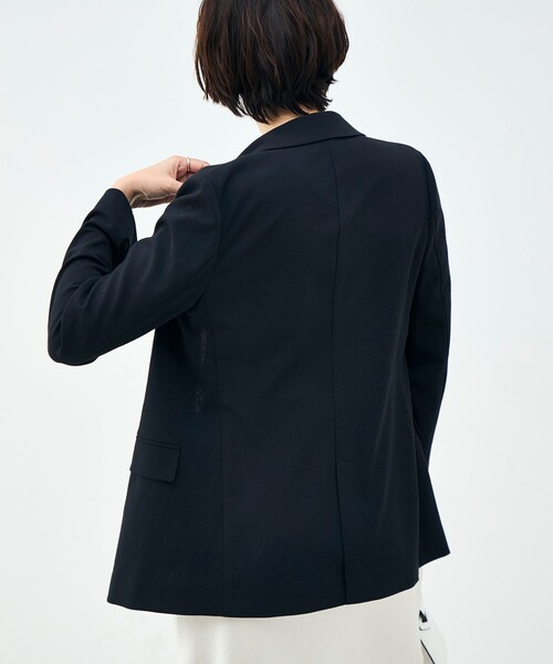 NOLLEY’S（ノーリーズ）の「ウォッシャブル麻調スラブWジャケット（テーラードジャケット・レディース・ネイビー/ベージュ・34/36/38/40）」の17枚目の写真