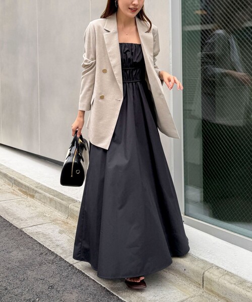 NOLLEY’S（ノーリーズ）の「ウォッシャブル麻調スラブWジャケット（テーラードジャケット・レディース・ネイビー/ベージュ・34/36/38/40）」の19枚目の写真