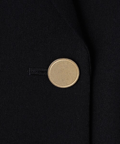 NOLLEY’S（ノーリーズ）の「ウォッシャブル麻調スラブWジャケット（テーラードジャケット・レディース・ネイビー/ベージュ・34/36/38/40）」の4枚目の写真