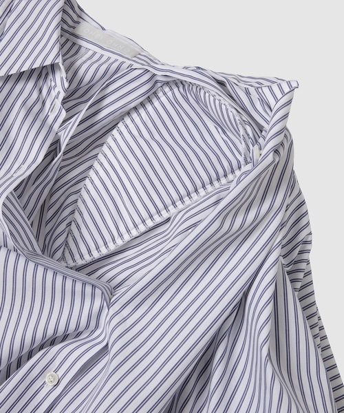 YOHEI OHNO（ヨウヘイオオノ）の「Shoulder Draped Shirt（シャツ/ブラウス・レディース・ホワイト/ストライプ・36）」の5枚目の写真