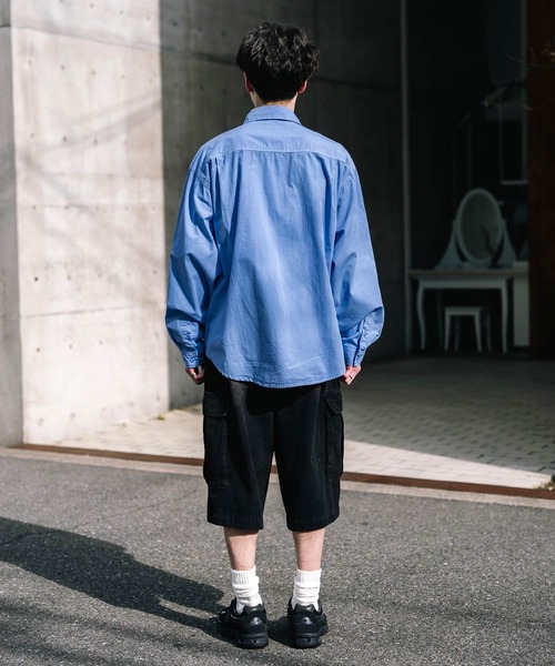 Rocky Monroe（ロッキーモンロー）の「ケミカルウォッシュ オーバーダイ ワイドデニムカーゴハーフパンツ（デニムパンツ・メンズ・ブラウン/ライトブラック/インディゴブルー/ブラック/パープル/ケミカルウォッシュ・M/L/XL）」の10枚目の写真
