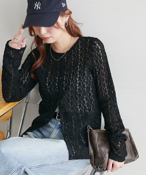 WEB限定】フラワーレースカーディガン（Tシャツ/カットソー）｜DISCOAT
