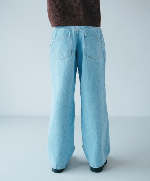 soduk(スドーク)の「center seam denim trousers(デニムパンツ・レディース・ブルー/インディゴブルー・SMALL/MEDIUM)」の11枚目の写真