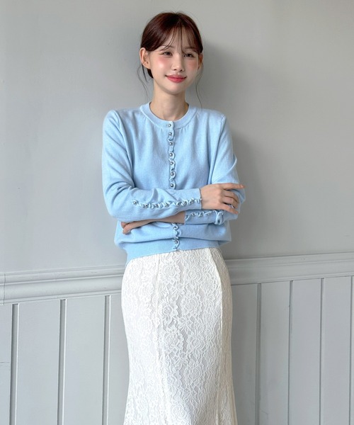 by muni:r(バイ ムニール)の「レース マーメイド ロングスカート(スカート・レディース・ホワイト/ブラック・SMALL/MEDIUM)」の16枚目の写真