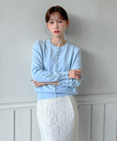 by muni:r(バイ ムニール)の「レース マーメイド ロングスカート(スカート・レディース・ホワイト/ブラック・SMALL/MEDIUM)」の17枚目の写真