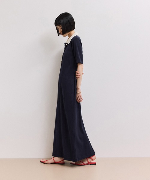 ADAM ET ROPE'(アダムエロペ)の「【WEB限定】ハーフスリーブポロシャツワンピース(ワンピース・レディース・ブラック/ブルー系その他/レッド/チャコールグレー・S/M)」の9枚目の写真