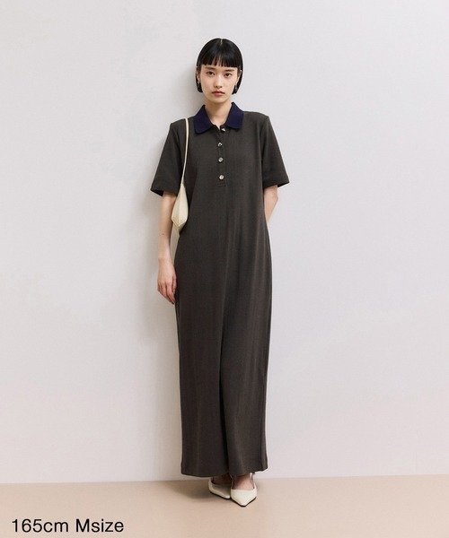 ADAM ET ROPE'(アダムエロペ)の「【WEB限定】ハーフスリーブポロシャツワンピース(ワンピース・レディース・ブラック/ブルー系その他/レッド/チャコールグレー・S/M)」の10枚目の写真