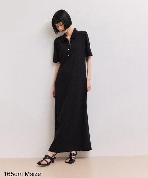 ADAM ET ROPE'(アダムエロペ)の「【WEB限定】ハーフスリーブポロシャツワンピース(ワンピース・レディース・ブラック/ブルー系その他/レッド/チャコールグレー・S/M)」の13枚目の写真