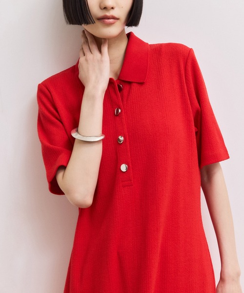 ADAM ET ROPE'(アダムエロペ)の「【WEB限定】ハーフスリーブポロシャツワンピース(ワンピース・レディース・ブラック/ブルー系その他/レッド/チャコールグレー・S/M)」の16枚目の写真