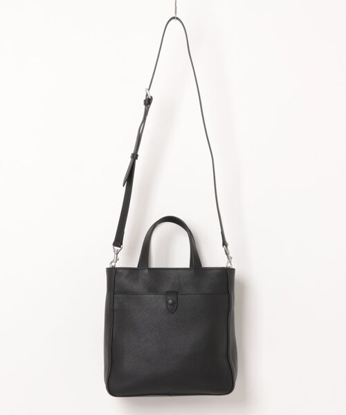 オールレザートートバッグ　MARGARET HOWELL idea 黒　本革 MARGARET HOWELL idea（マーガレット・ハウエル アイデア） トー