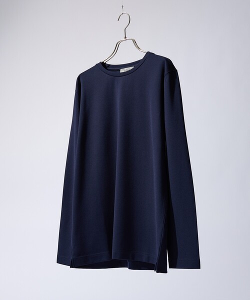 ABAHOUSE GRAY（アバハウスグレイ）の「【SMART CLOSET】抗菌防臭 ポンチクルーネック 長袖Tシャツ（Tシャツ/カットソー・メンズ・ブラック/グレイッシュベージュ/ホワイト/ライトグレー/ネイビー・46/48/50）」の5枚目の写真