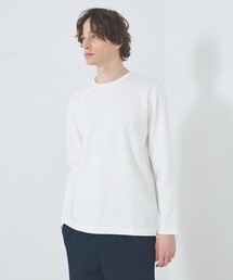 ABAHOUSE GRAY | 【SMART CLOSET】抗菌防臭 ポンチクルーネック 長袖Tシャツ(Tシャツ/カットソー)