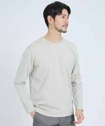 ABAHOUSE GRAY | 【SMART CLOSET】抗菌防臭 ポンチクルーネック 長袖Tシャツ(Tシャツ/カットソー)