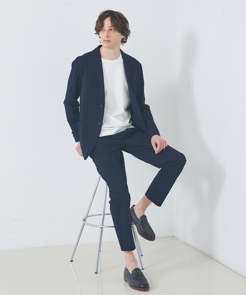 ABAHOUSE GRAY（アバハウスグレイ）の「【SMART CLOSET】抗菌防臭 ポンチクルーネック 長袖Tシャツ（Tシャツ/カットソー・メンズ・ブラック/グレイッシュベージュ/ホワイト/ライトグレー/ネイビー・46/48/50）」の6枚目の写真