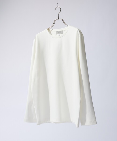 ABAHOUSE GRAY（アバハウスグレイ）の「【SMART CLOSET】抗菌防臭 ポンチクルーネック 長袖Tシャツ（Tシャツ/カットソー・メンズ・ブラック/グレイッシュベージュ/ホワイト/ライトグレー/ネイビー・46/48/50）」の17枚目の写真