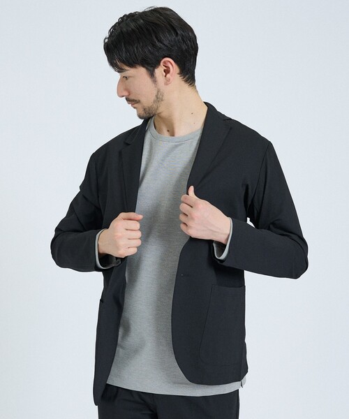 ABAHOUSE GRAY(アバハウスグレイ)の「【SMART CLOSET】抗菌防臭 ポンチクルーネック 長袖Tシャツ(Tシャツ/カットソー・メンズ・ブラック/グレイッシュベージュ/ホワイト/ライトグレー/ネイビー・46/48/50)」の13枚目の写真