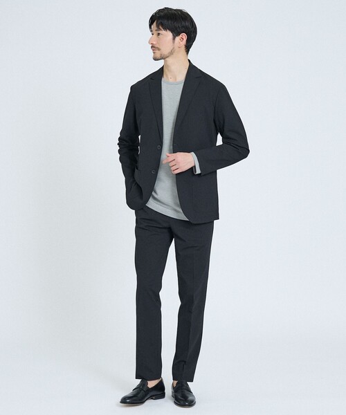 ABAHOUSE GRAY(アバハウスグレイ)の「【SMART CLOSET】抗菌防臭 ポンチクルーネック 長袖Tシャツ(Tシャツ/カットソー・メンズ・ブラック/グレイッシュベージュ/ホワイト/ライトグレー/ネイビー・46/48/50)」の14枚目の写真