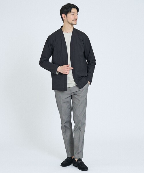 ABAHOUSE GRAY(アバハウスグレイ)の「【SMART CLOSET】抗菌防臭 ポンチクルーネック 長袖Tシャツ(Tシャツ/カットソー・メンズ・ブラック/グレイッシュベージュ/ホワイト/ライトグレー/ネイビー・46/48/50)」の21枚目の写真