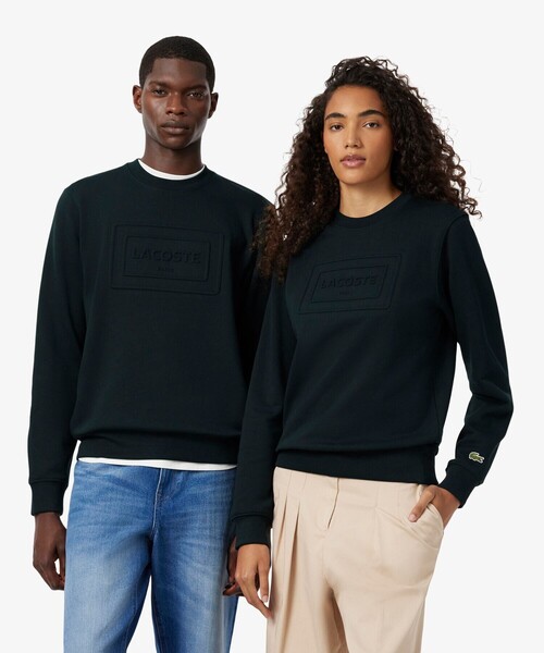 LACOSTE（ラコステ）の「エンボスクルーネックスウェット（スウェット・メンズ・ネイビー/ライトグレー/ダークグリーン・S/M/L/XS）」の3枚目の写真