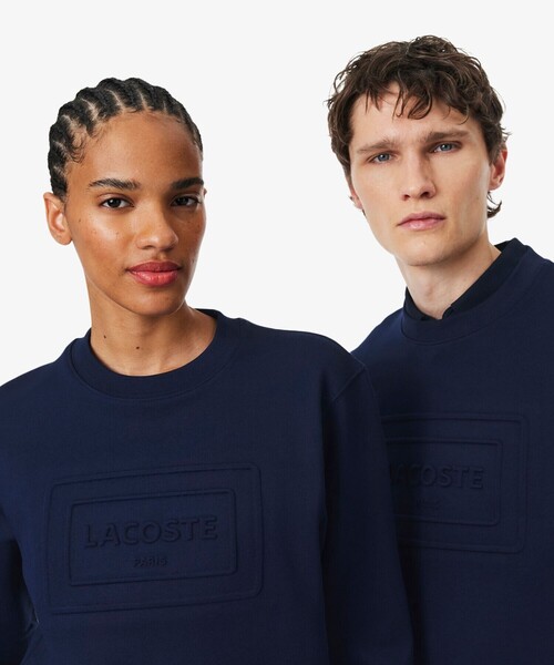 LACOSTE（ラコステ）の「エンボスクルーネックスウェット（スウェット・メンズ・ネイビー/ライトグレー/ダークグリーン・S/M/L/XS）」の5枚目の写真
