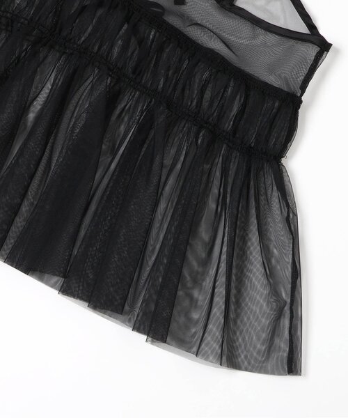 algy(アルジー)の「チュールキャミ&Tセット(アンサンブル・キッズ・ピンク/ブラック/オフホワイト・130/140/150/160)」の16枚目の写真